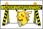 Animated GIF of Pikachu with an Under Construction sign